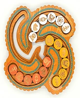 Egyptian Coin Trade Wooden Puzzle, High Difficulty, Brainteaser Challenge to Sort the Gold-Tone and Silver-Tone Coins into Different Columns