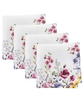 Poppy Wildflower Border Napkin Set of 4