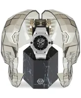 Philipp Plein Men's The $kull Transparent Silicone Strap Watch 45mm