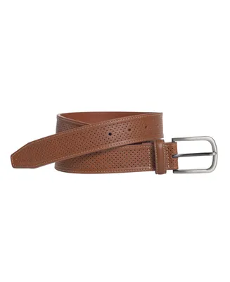 Johnston & Murphy Men's Soft Perforated Leather Belt