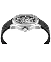 Philipp Plein Men's Automatic Skeleton Spectre Black Silicone Strap Watch 42mm