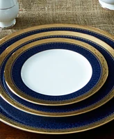 Noritake Odessa Cobalt Gold Set of 4 Bread Butter and Appetizer Plates, Service For 4