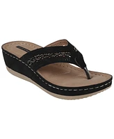 Gc Shoes Women's Bari Thong Wedge Sandals