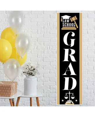 Law School Grad Future Lawyer Graduation Party Door Decoration Vertical Banner