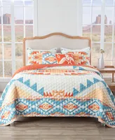 Greenland Home Fashions Horizon Southwestern Native 3 Piece Quilt Set, King/California King