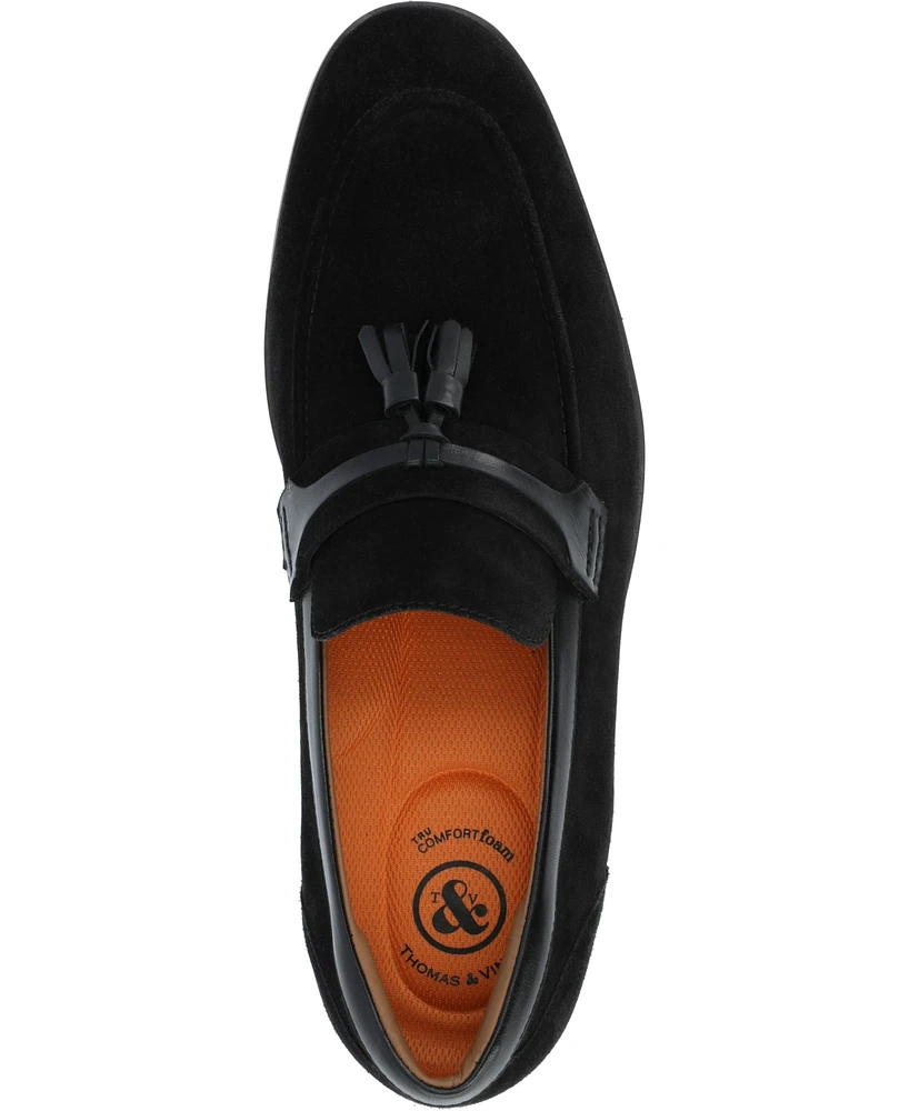 Thomas & Vine Men's Hawthorn Apron Toe Tassel Loafer Dress Shoes