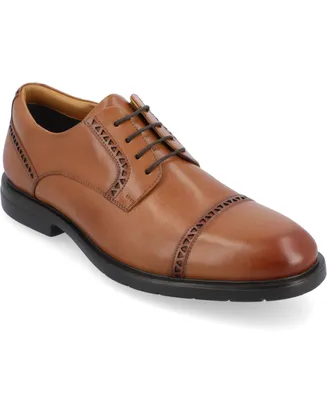 Thomas & Vine Men's Kendrick Wide Width Cap Toe Derby Dress Shoes
