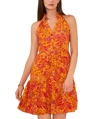 1.state Women's Paisley-Print Tiered Dress Swim Cover-Up