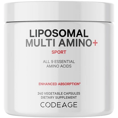 Codeage Multi Amino+ Bcaa & Eaa Supplement, All 9 Essential Amino Acids, Free-Form Branched-Chain Amino Acid Pills, Sport Supplement, Pre & Post Worko