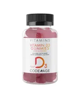 Codeage Vitamin D3 Gummies, 5000 Iu, Strawberry Flavored Vitamin Supplement - 60ct