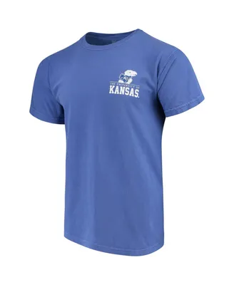 Men's Royal Kansas Jayhawks Comfort Colors Campus Icon T-shirt