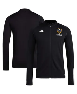 Men's adidas Black La Galaxy 2023 On-Field Aeroready Full-Zip Training Top