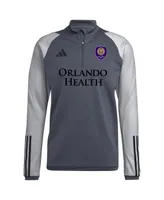 Men's adidas Gray Orlando City Sc 2023 On-Field Aeroready Quarter-Zip Training Top