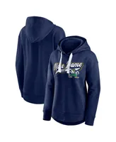 Women's Fanatics Heather Navy Notre Dame Fighting Irish Tailsweep Pullover Hoodie