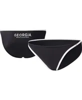 Women's G-iii 4Her by Carl Banks Black Georgia Bulldogs Play Action Bikini Bottoms