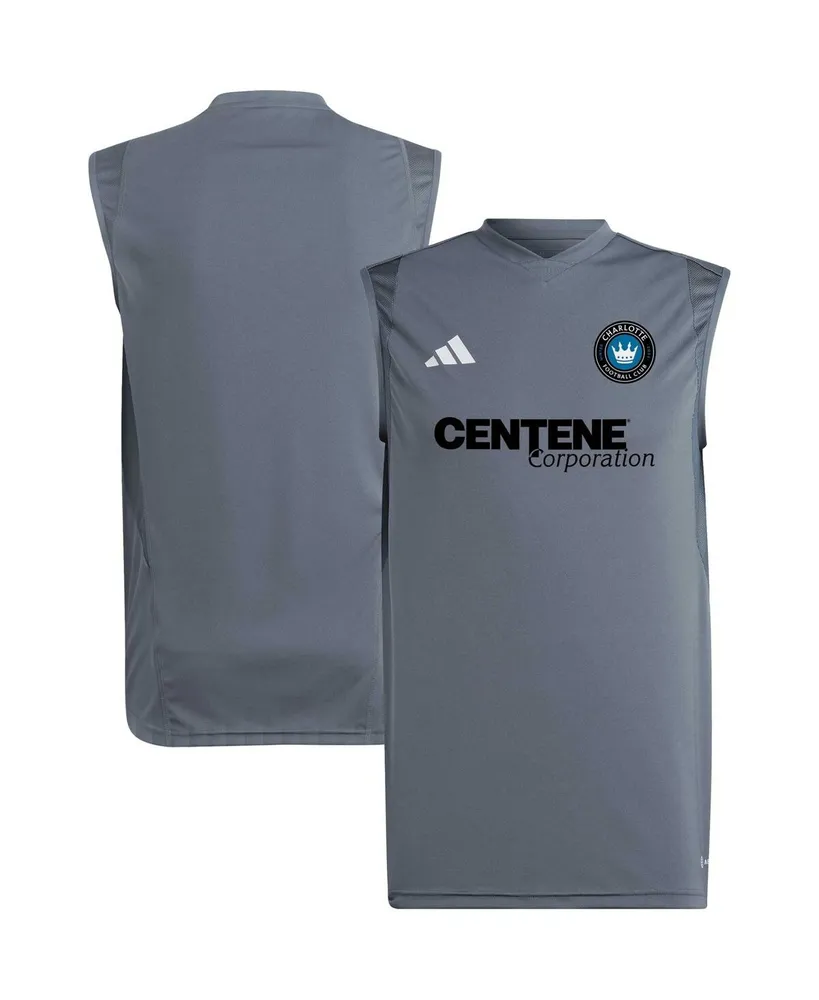 Men's adidas Gray Charlotte Fc 2023 On-Field Sleeveless Training Jersey