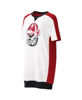 Women's G-iii 4Her by Carl Banks White Georgia Bulldogs Home Run T-shirt Dress