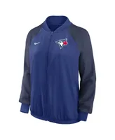 Women's Nike Royal Toronto Blue Jays Authentic Collection Team Raglan Performance Full-Zip Jacket