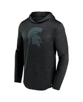 Men's Fanatics Heather Black Michigan State Spartans Transitional Hoodie T-shirt