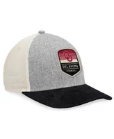 Men's Top of the World Heather Gray, Black Oklahoma Sooners Slick Adventure Trucker Snapback Hat