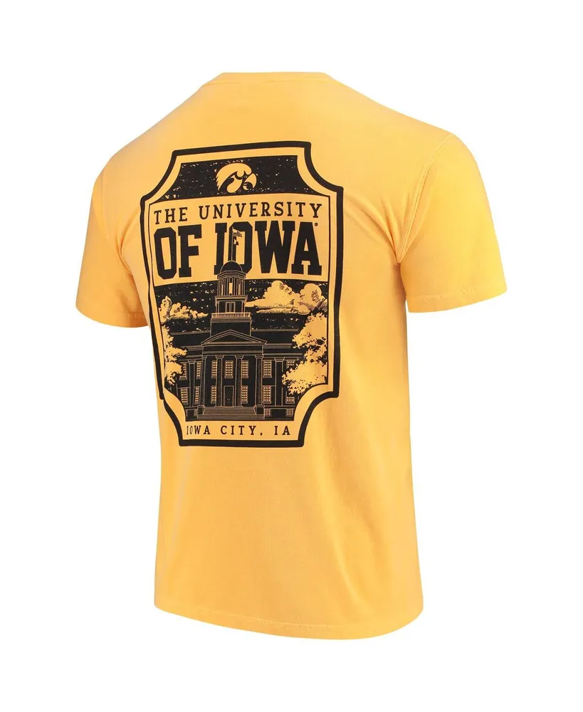 Men's Gold Iowa Hawkeyes Comfort Colors Campus Icon T-shirt