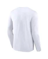 Men's Fanatics White Kentucky Wildcats Double Time 2-Hit Long Sleeve T-shirt