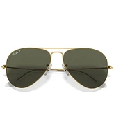 Ray-Ban Unisex Polarized Sunglasses, RB3025 Aviator Classic