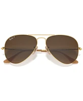 Ray-Ban Unisex Polarized Sunglasses, RB3025 Aviator Classic