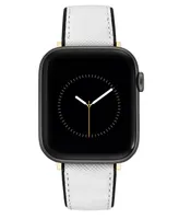 Nine West Women's Saffiano Textured Faux Leather Band designed for Apple Watch 42mm (Series 10) & 38/40/41mm