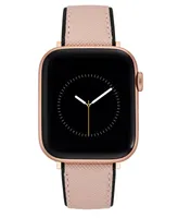 Nine West Women's Saffiano Textured Faux Leather Band Compatible with 38/40/41mm Apple Watch