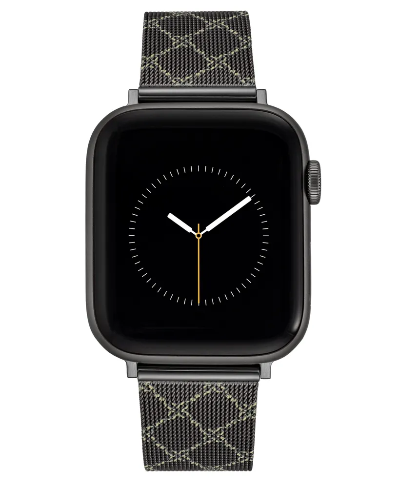 Nine West Women's Stainless Steel Mesh with Pattern Band Compatible 38/40/41mm Apple Watch