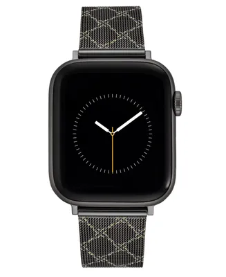Nine West Women's Stainless Steel Mesh with Pattern Band Compatible 38/40/41mm Apple Watch