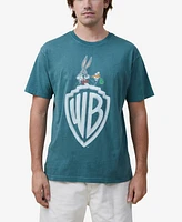 Cotton On Men's Premium Loose Fit Movie and Tv Short Sleeve T-shirt - Evergreen, Warner Bros