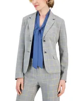 Kasper Petite Plaid Two-Button Blazer