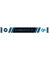 Men's and Women's Black Charlotte Fc Secondary Striped Knit Scarf