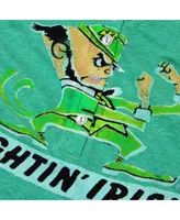 Women's Notre Dame Fighting Irish Original Retro Brand Green Relaxed Henley Tank Top