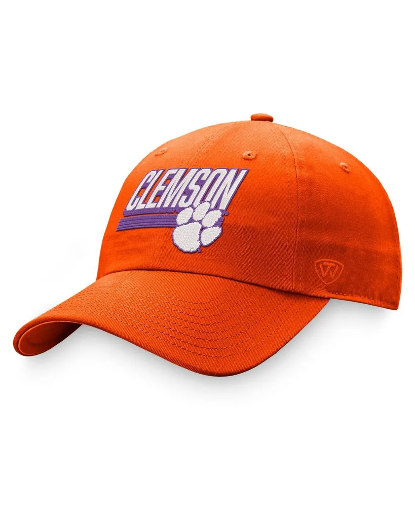 Men's Top of the World Orange Clemson Tigers Slice Adjustable Hat