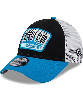 Men's New Era Black, Teal Charlotte Fc Patch 9FORTY Trucker Snapback Hat