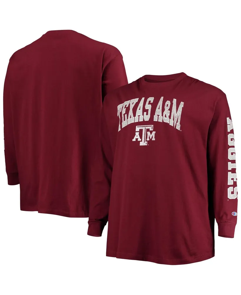 Men's Champion Maroon Texas A&M Aggies Big and Tall 2-Hit Long Sleeve T-shirt