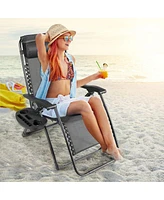 Zero Gravity Chair Oversize Lounge Patio Heavy Duty Folding Recliner