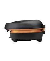 Brentwood Appliances Brentwood Ts-606BK 2-Serving Non-Stick 750w Indoor Electric Copper Grill and Panini Press in Black