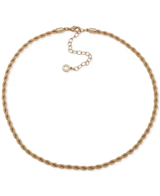 Anne Klein Gold-Tone Rope Chain Collar Necklace, 16" + 3" extender