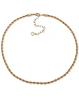 Anne Klein Gold-Tone Rope Chain Collar Necklace, 16" + 3" extender