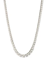 Marchesa Cubic Zirconia Tennis Collar Necklace, 16" + 3" extender