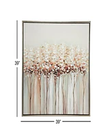 Rosemary Lane Canvas Tree Framed Wall Art with Silver-Tone Frame, 39" x 2" x 39"