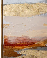 Rosemary Lane Canvas Foiled and Brushstrokes Geode Framed Wall Art with Gold-Tone Frame, 59" x 2" x 20"