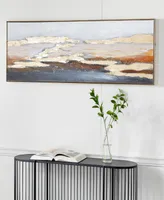 Rosemary Lane Canvas Foiled and Brushstrokes Geode Framed Wall Art with Gold-Tone Frame, 59" x 2" x 20"