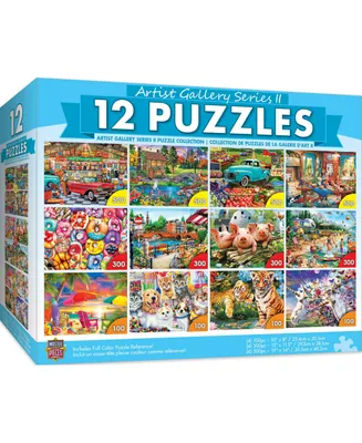Masterpieces 12 Pack Jigsaw Puzzles - Artist Gallery 12-Pack Bundle