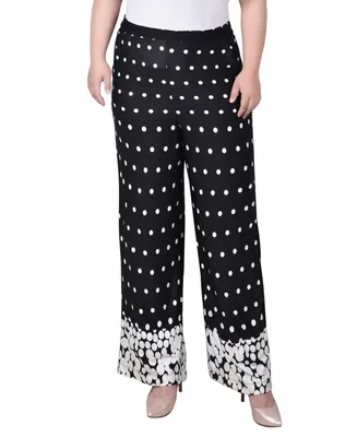 Ny Collection Plus Wide Leg Pull On Pants