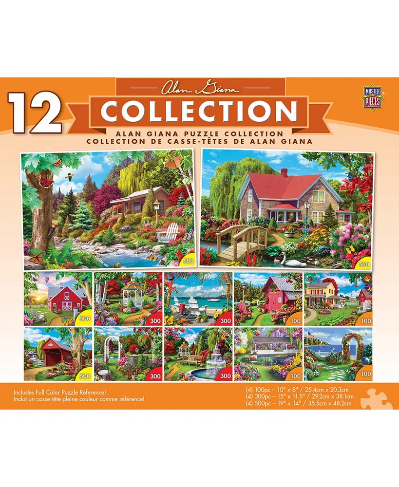 Masterpieces Alan Giana Jigsaw Puzzle Collection - 12 Pack for Adults
